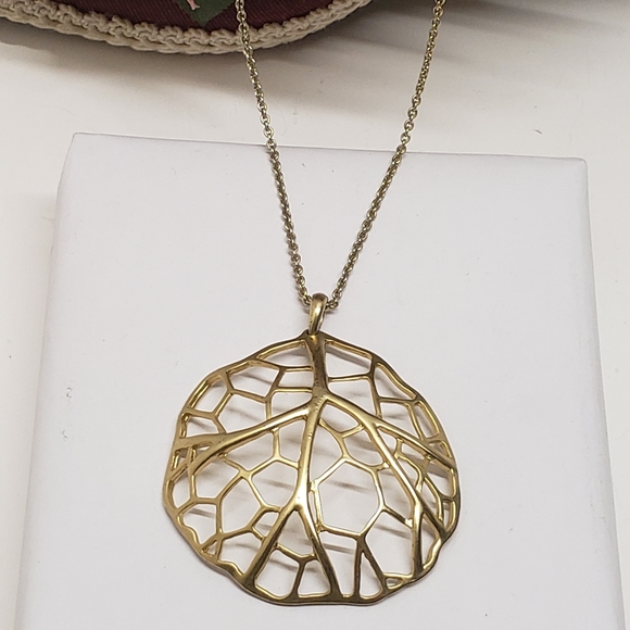 Banana Republic Gold Branch Bubble Pendant Necklace - Picture 6 of 6